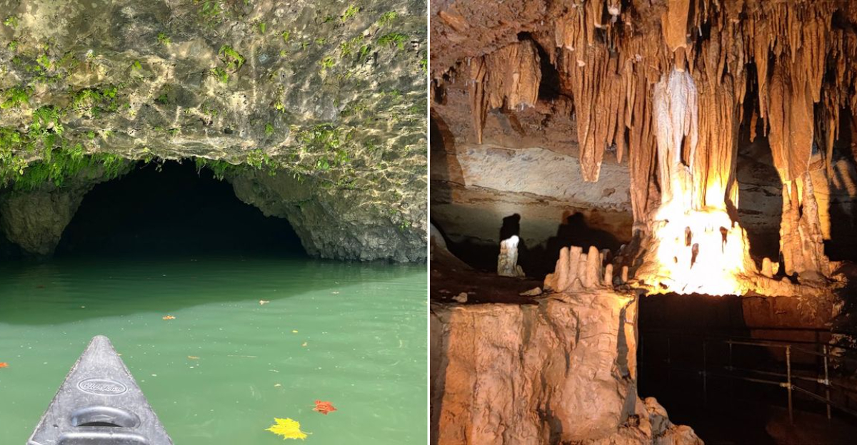 This Missouri River Park Lets You Rent A Kayak And Float Beneath Towering Bluffs Past A Dramatic Cave Entrance