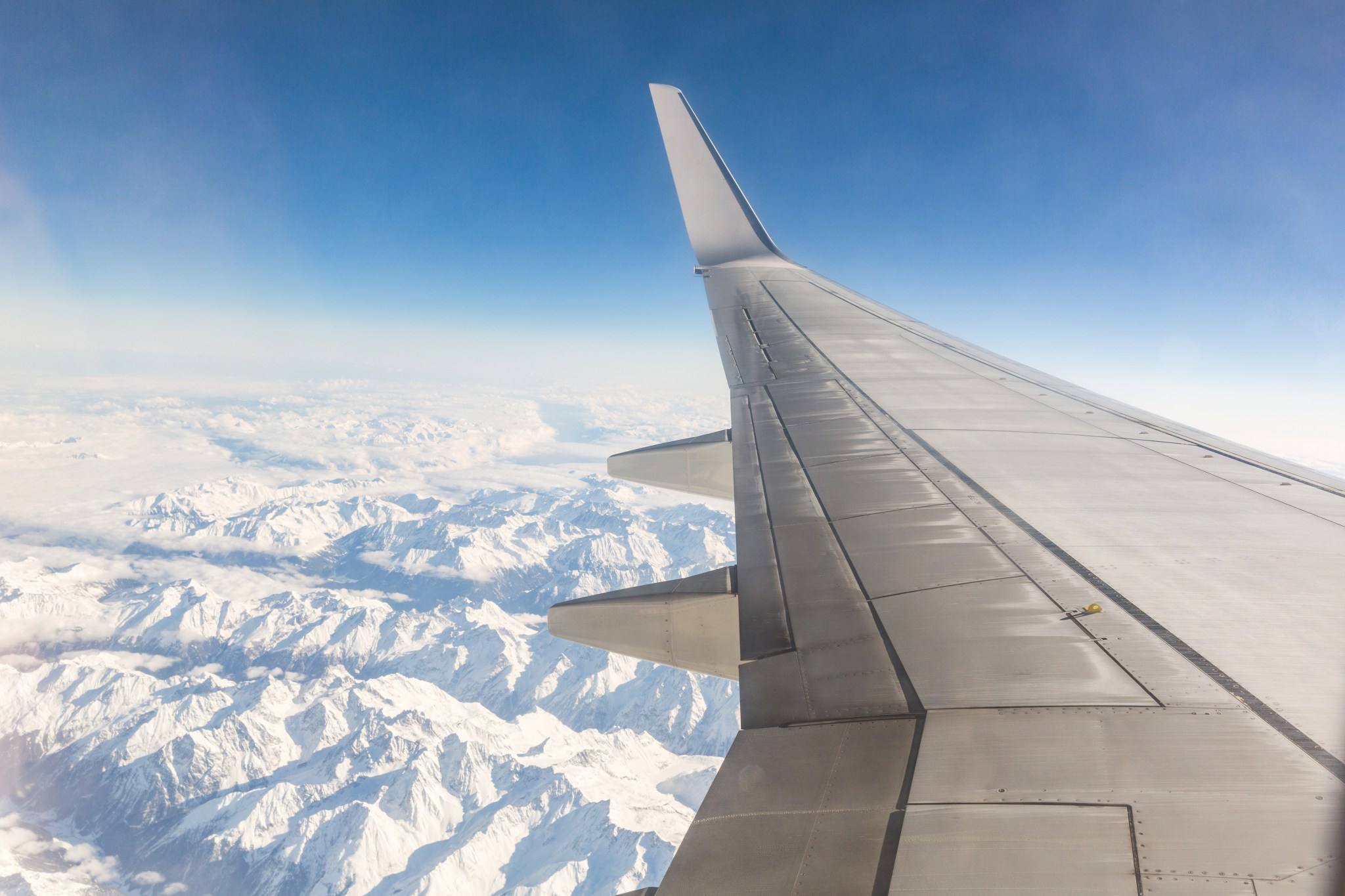 Airplane window seat view