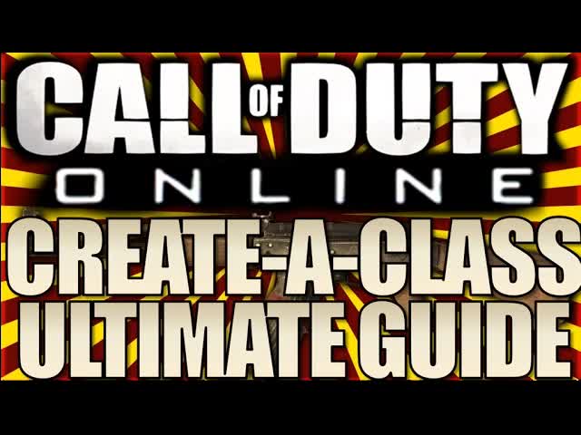 Call Of Duty Online How To Create A Class Guide Create a class