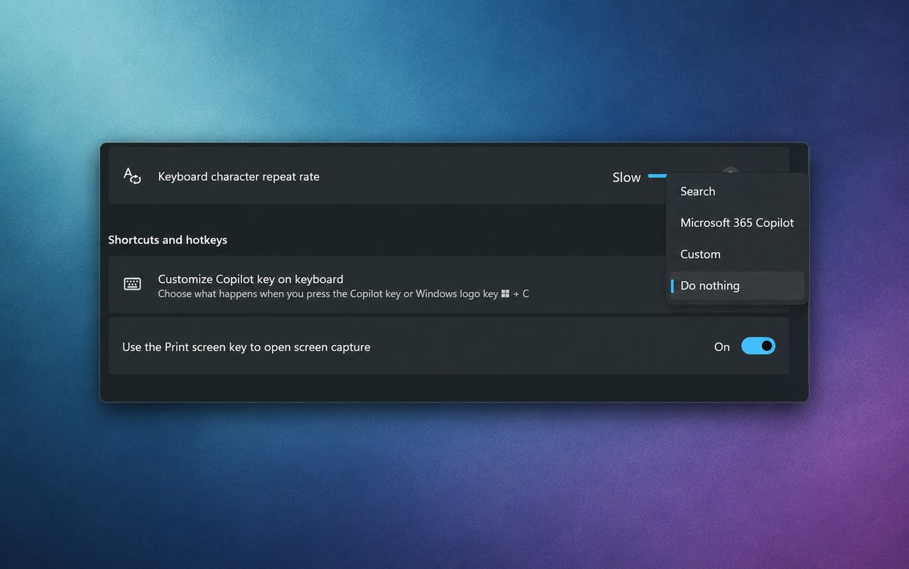 Microsoft will let users completely disable the Copilot key