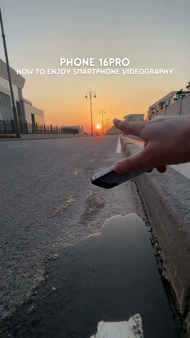 Stunning sunset puddle reflection shots on iPhone 16 Pro