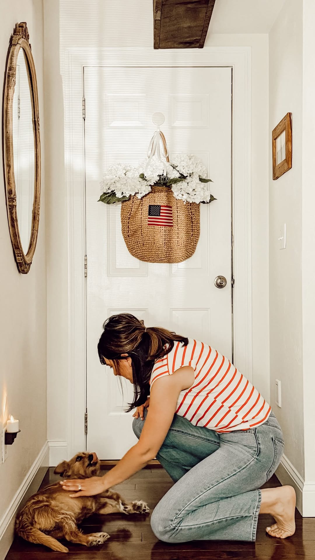 Create charming Americana door decor without spending much