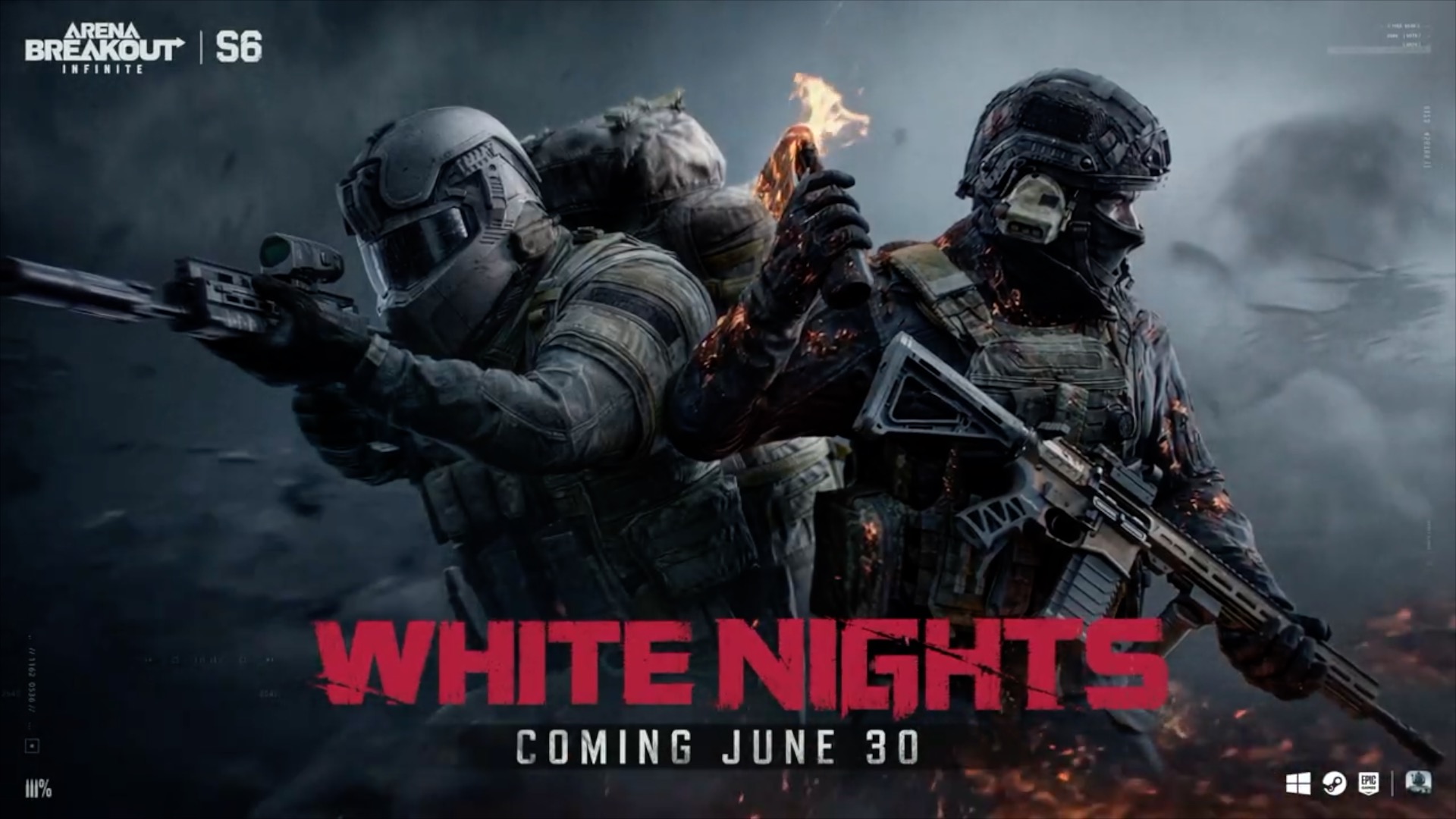 Arena Breakout Infinite official White Nights season 6 release date trailer