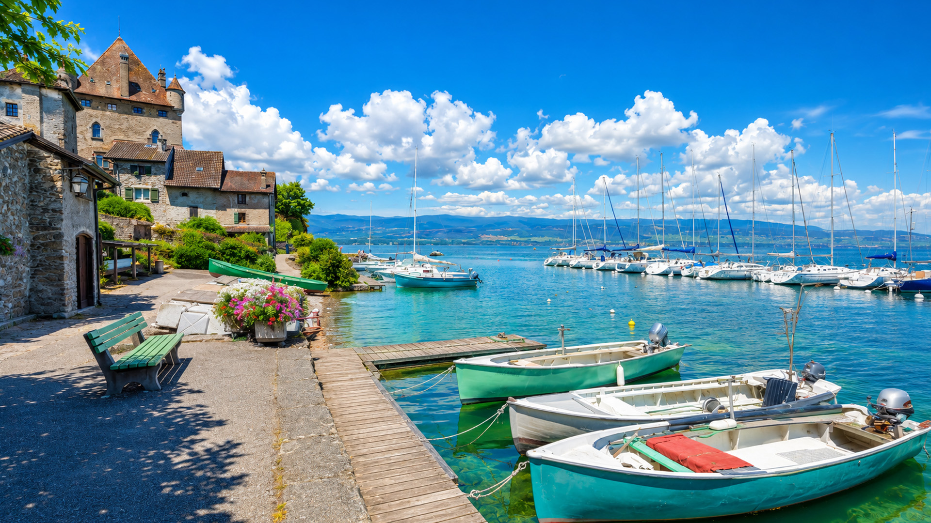 Yvoire France welcomes you to a medieval village by the lake (4K)