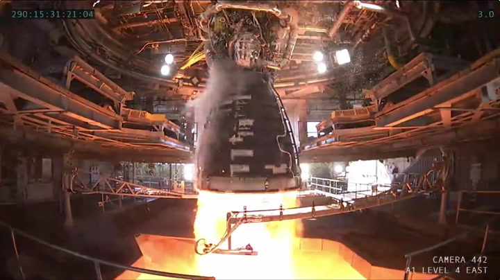 Artemis moon rocket engine undergoes 550 second test by NASA