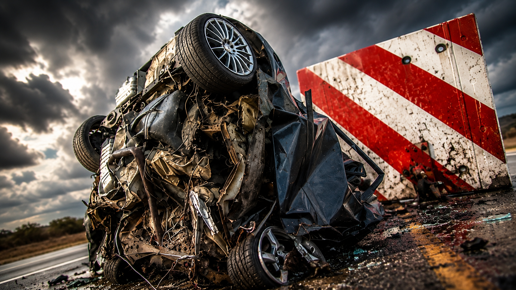 They crashed a car at 120 mph - then they opened the driver's door