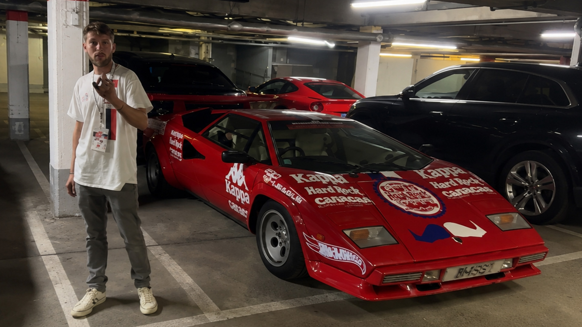 Fake Lamborghini meets a real Countach at Gumball