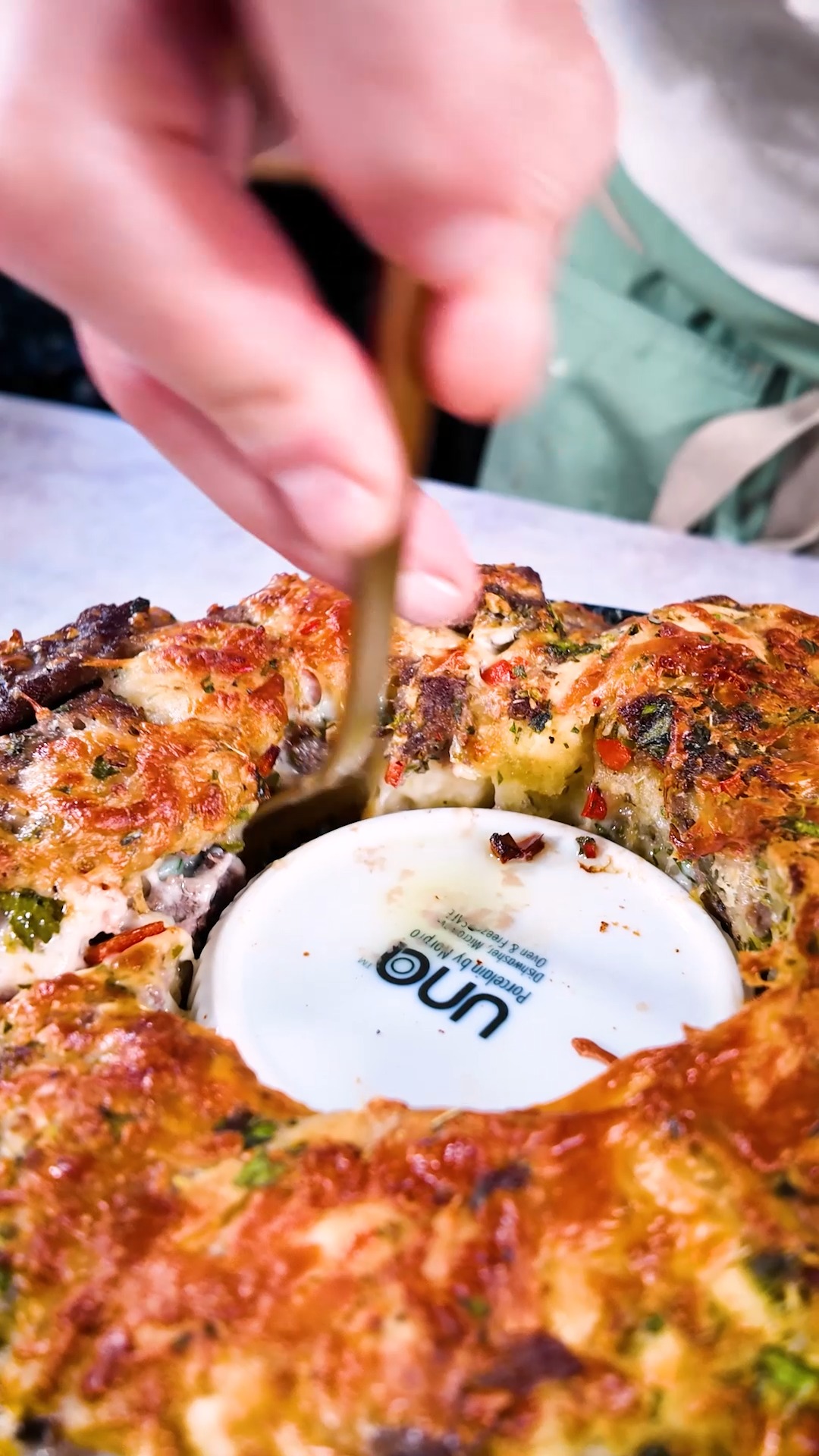 Savory meat and cheese bread ring