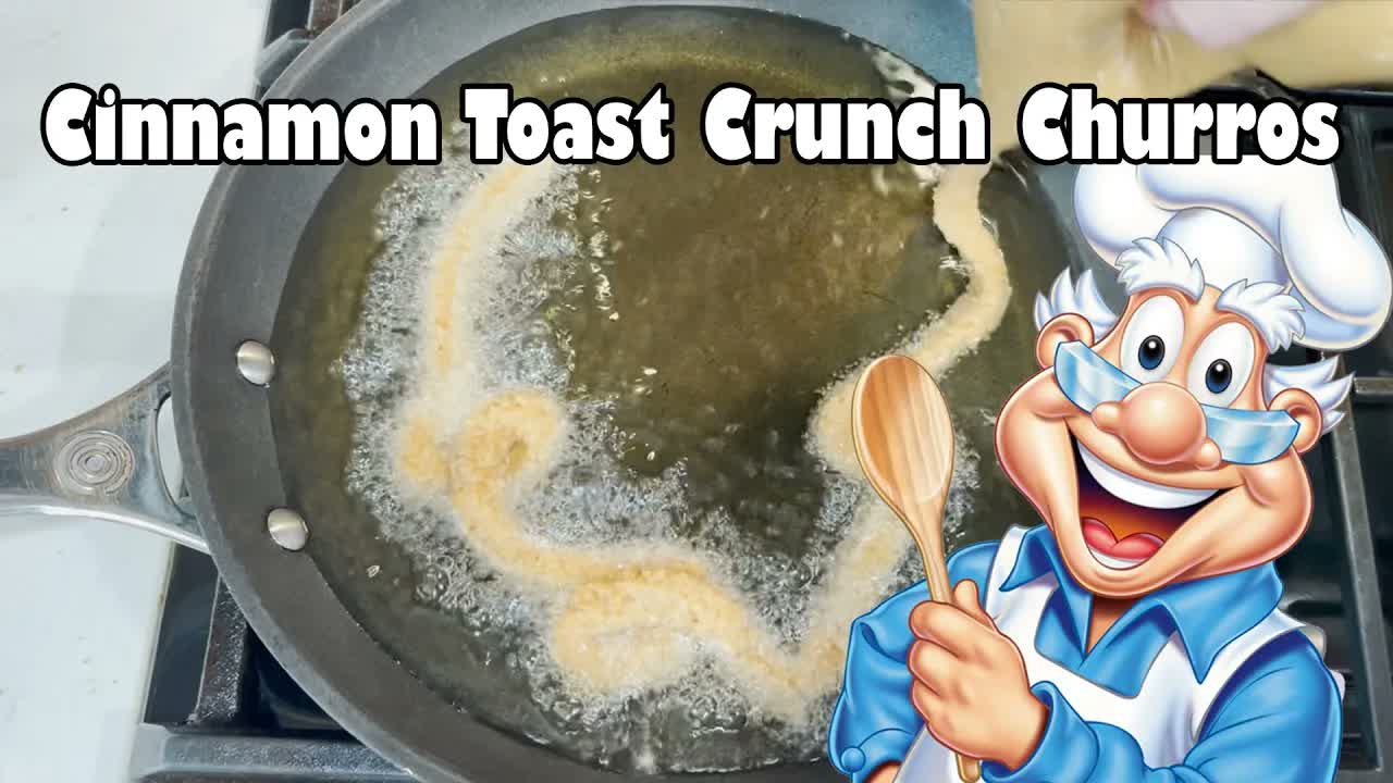 These homemade churros started with a box of cereal