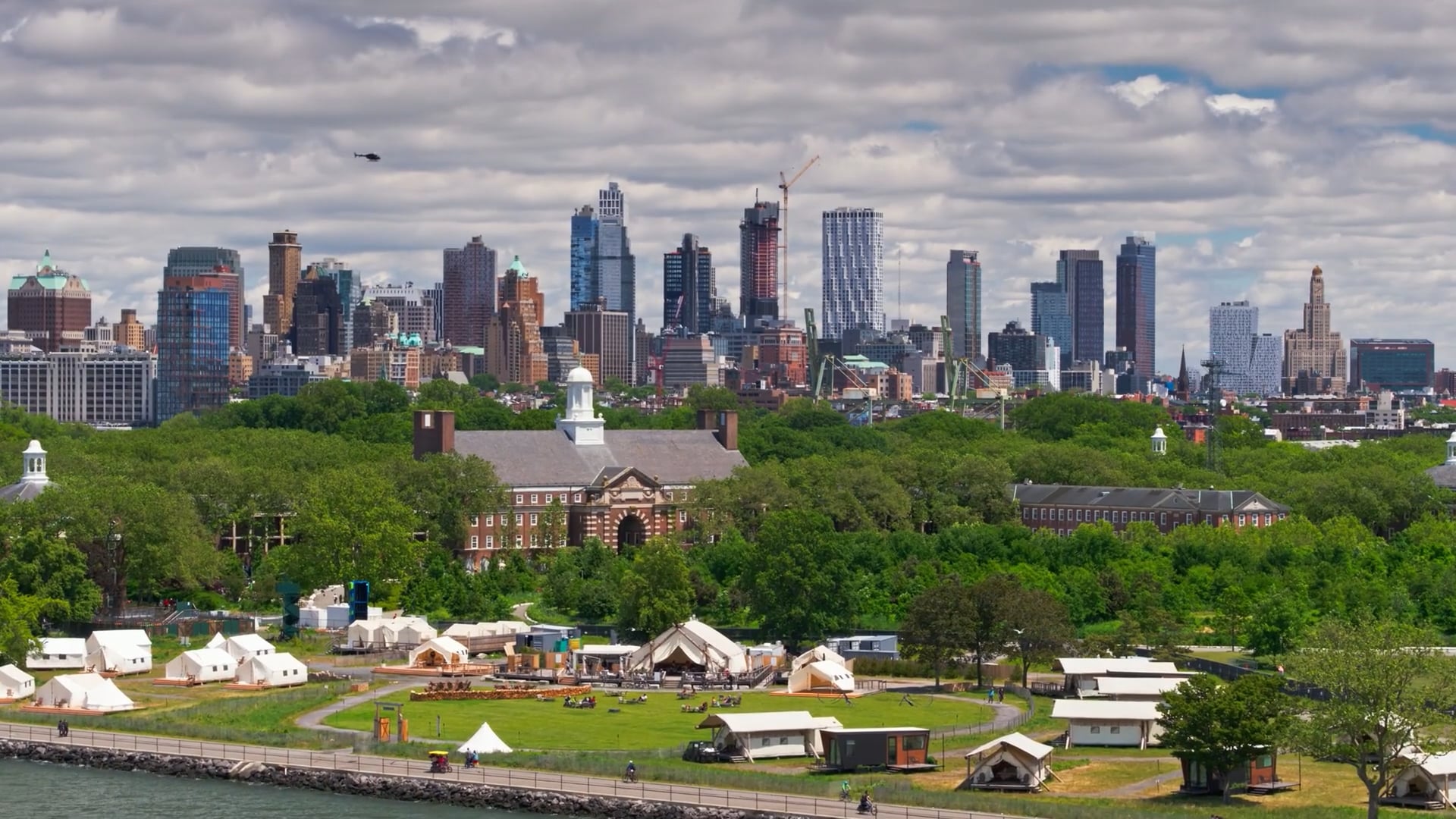 New York's hidden island escape seen from above