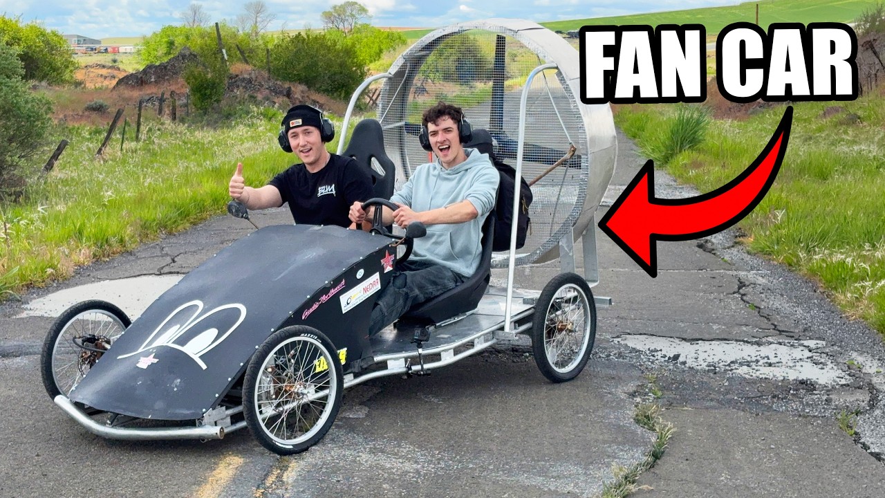 Exploring 100 miles of abandoned highway on homemade fan car