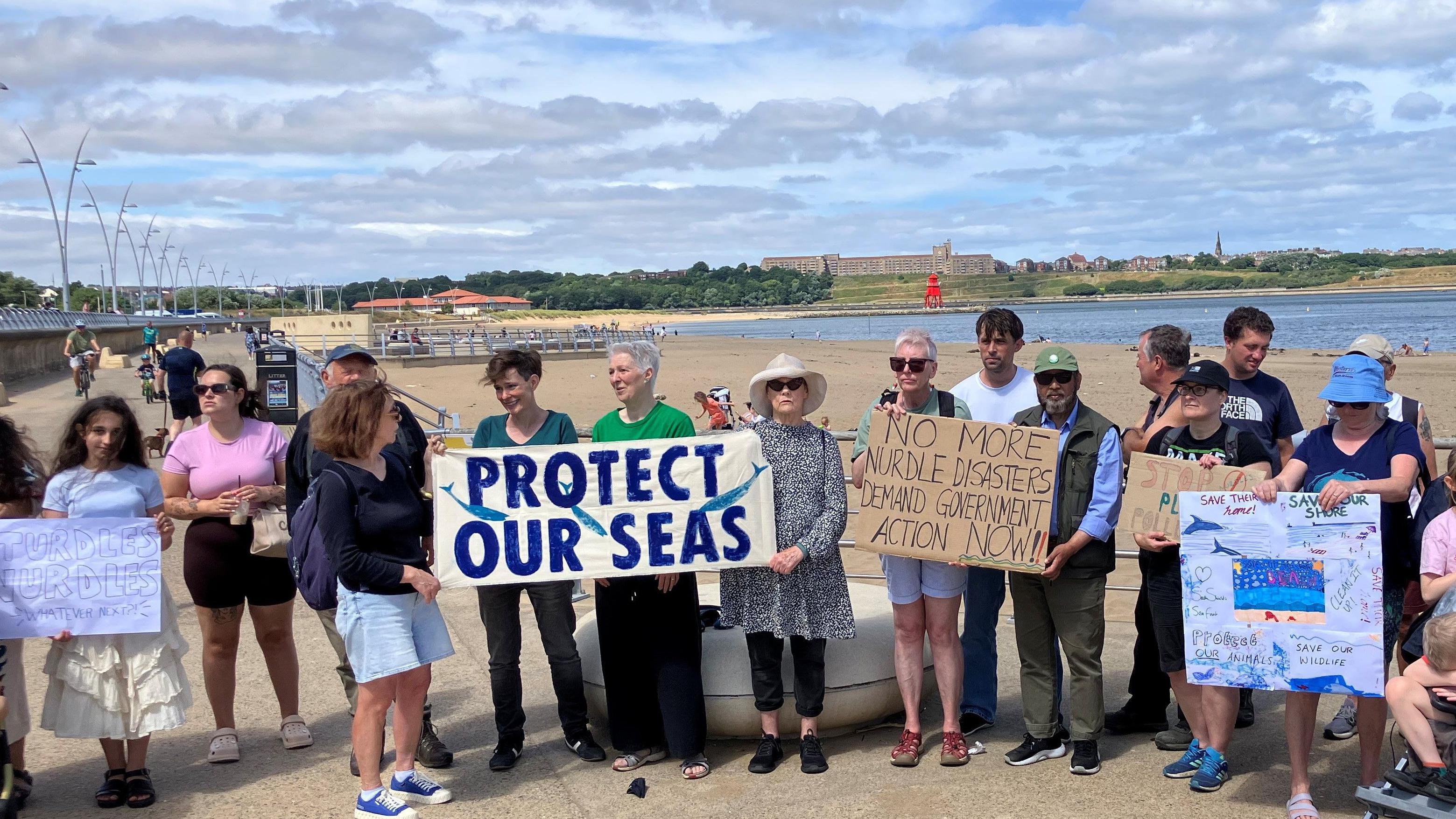 Plastic pellets washed up on beaches spark protest