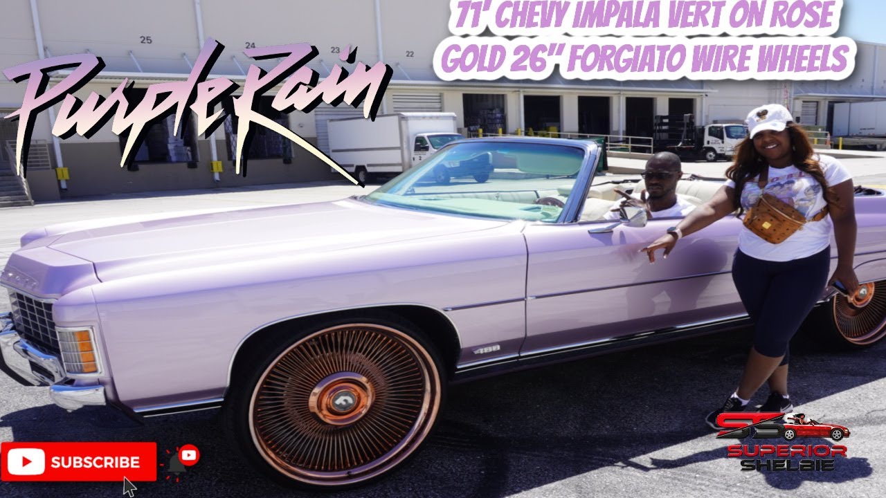 Purple Rain 1971 Chevy Impala vert on rosegold 26