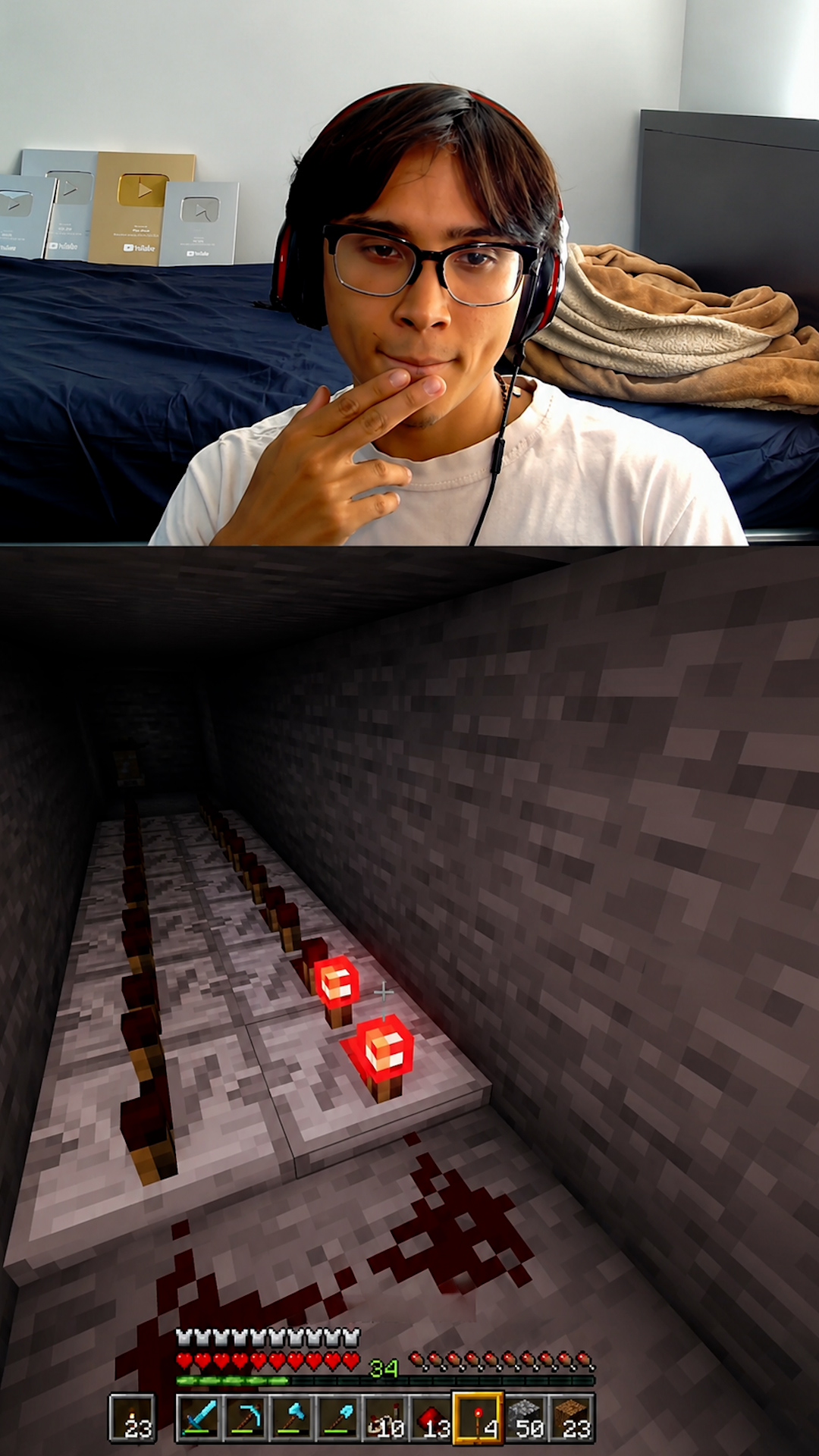 Building a long redstone signal underground in Minecraft