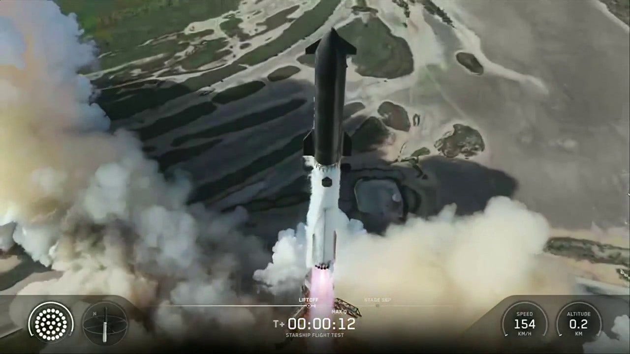 SpaceX's Starship blasts off from Starbase in Texas on 13th test flight