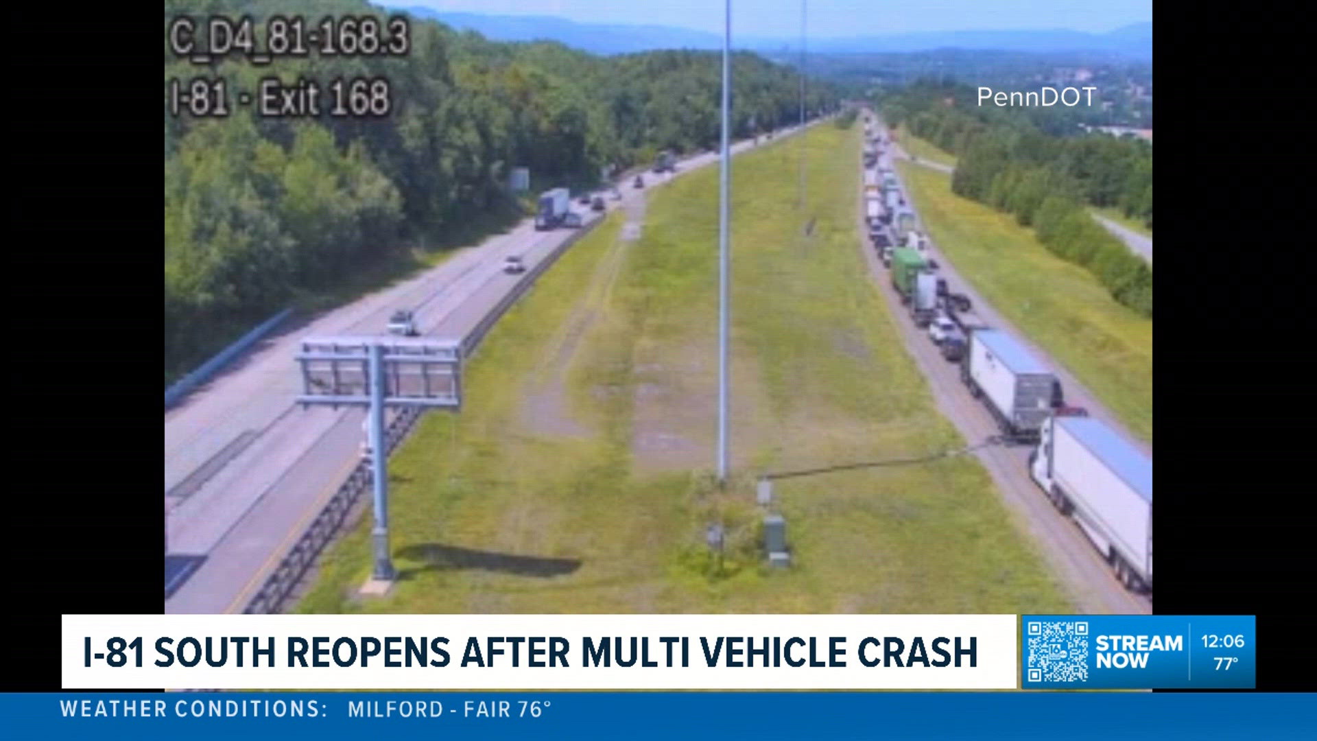 I-81 South reopens after crash in Luzerne County