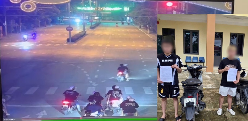 Xử lý 2 thanh niên dùng khẩu trang che biển số để né phạt nguội