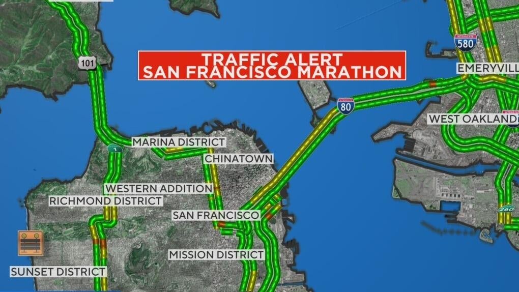 Runners pick up bibs for San Francisco Marathon