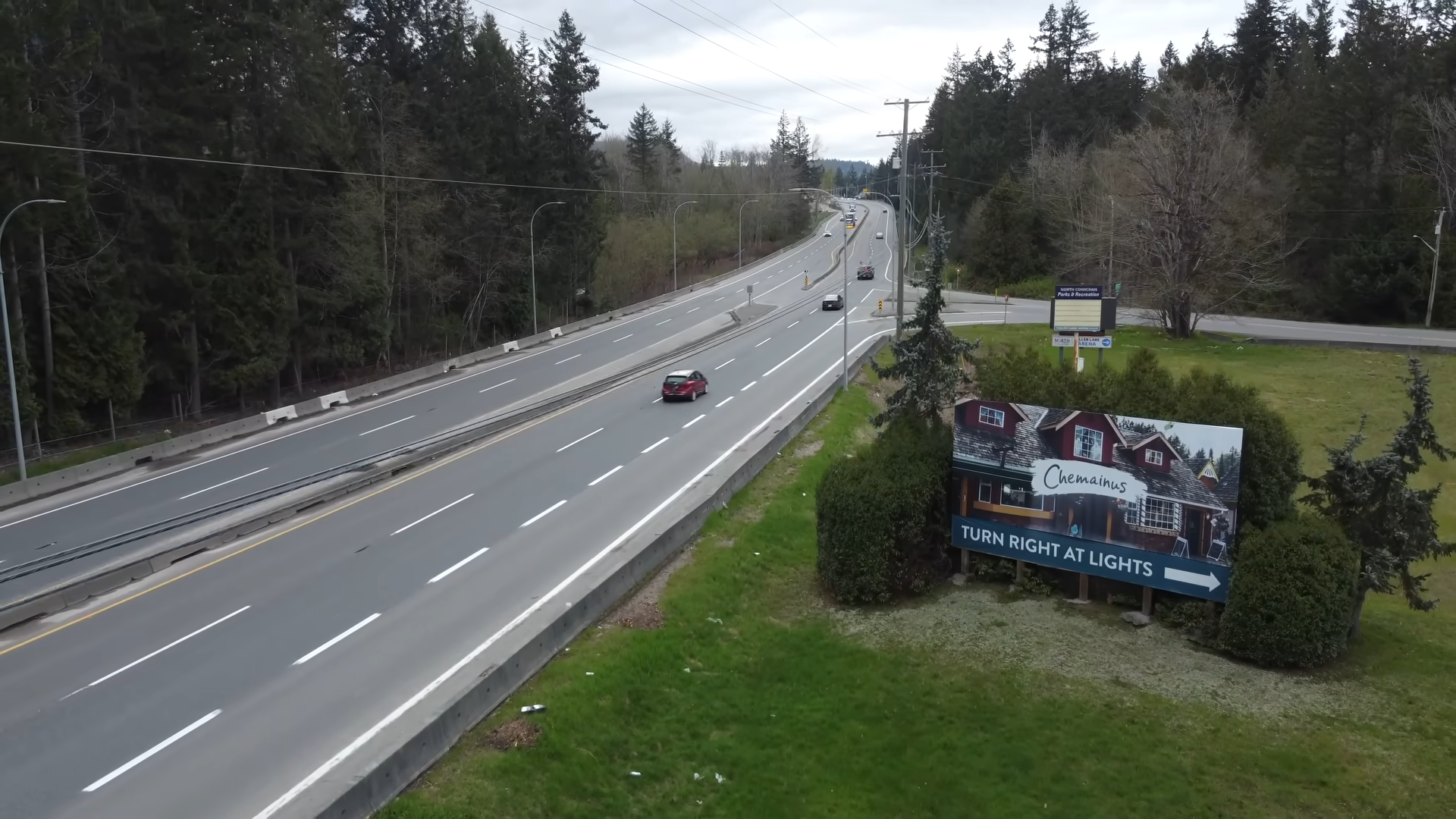 This video shows the secret campsite hidden behind a highway sign