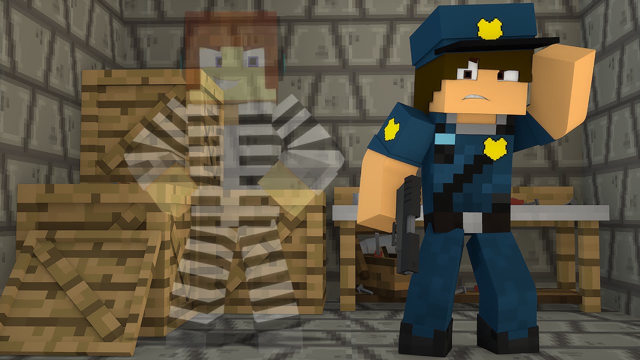 Minecraft: O preso invisível! - (Polícia e ladrão)