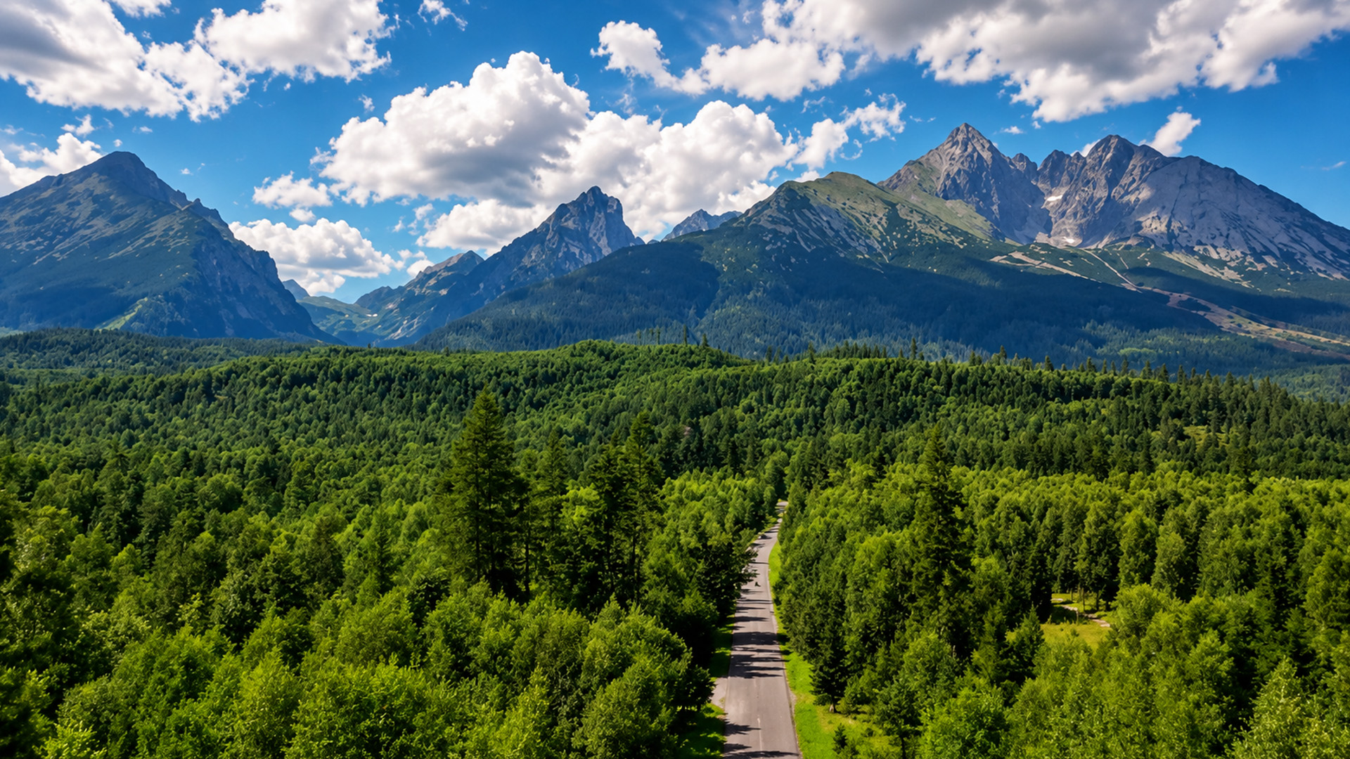 Starý Smokovec village beneath the High Tatras mountains