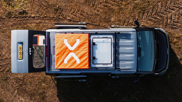 Ultra-simple conversion turns this Kia van into a full-on camper