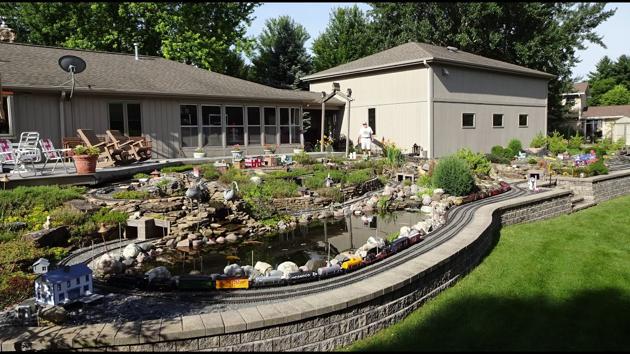 Inside a massive private G scale model railroad