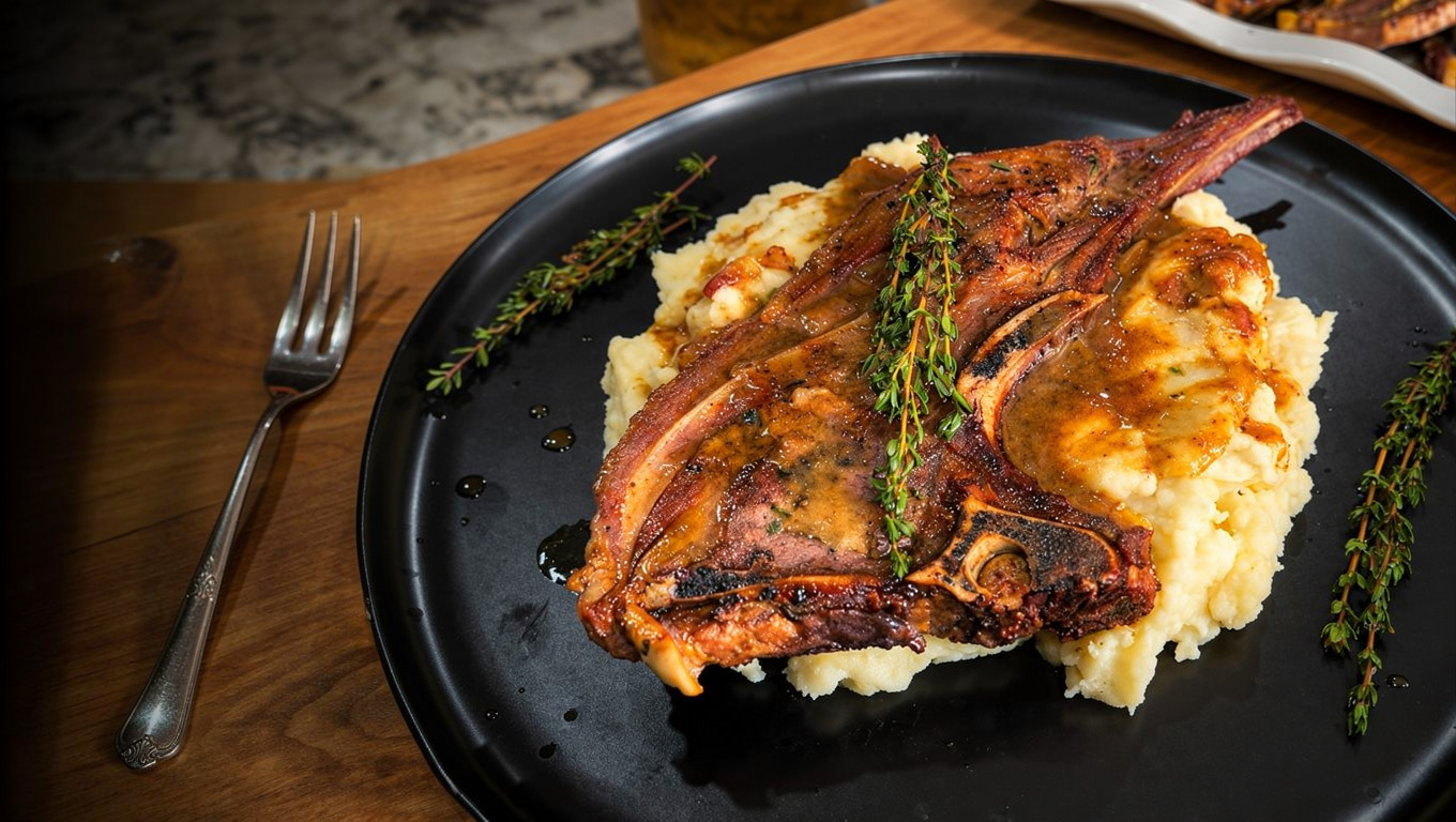 Juicy lamb chops with irresistible lemon garlic butter
