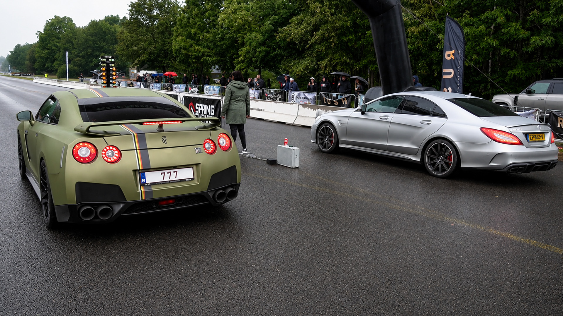 1100HP Nissan GT-R faces Mercedes CLS 63 in straight line battle