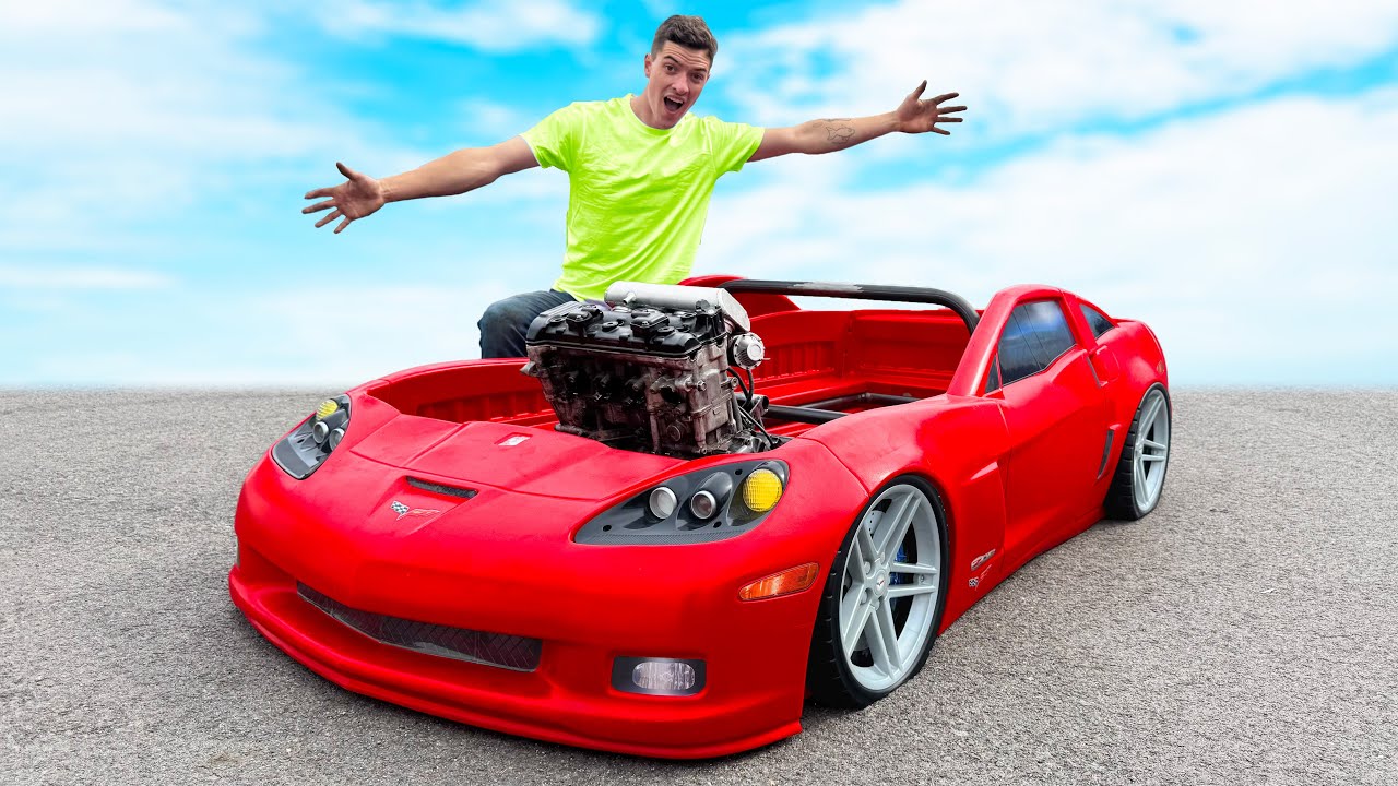 I built a 130HP mini Corvette go-kart! 🚗💨