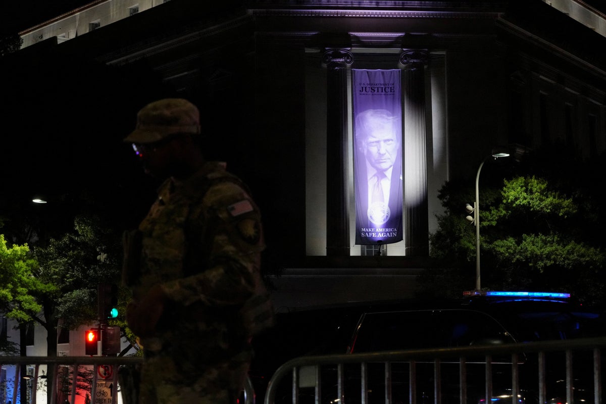 DOJ spent nearly $1M on Trump banners and exterior work, report says