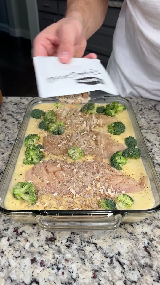 Dump-and-bake cheesy chicken and rice for an effortless dinner