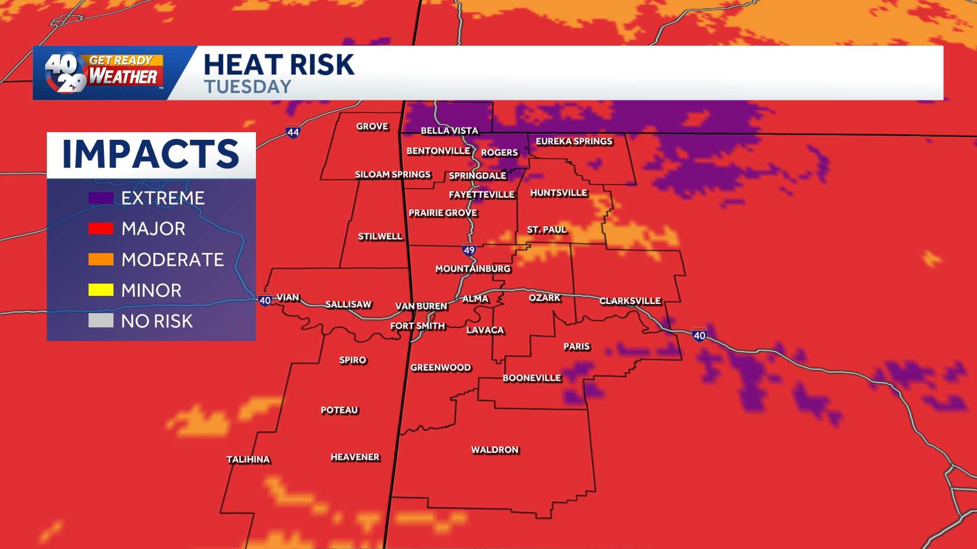 Heat to worsen over next few days in Northwest Arkansas, River Valley