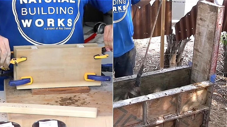 Ditch concrete blocks: How to build a retaining wall from rammed earth
