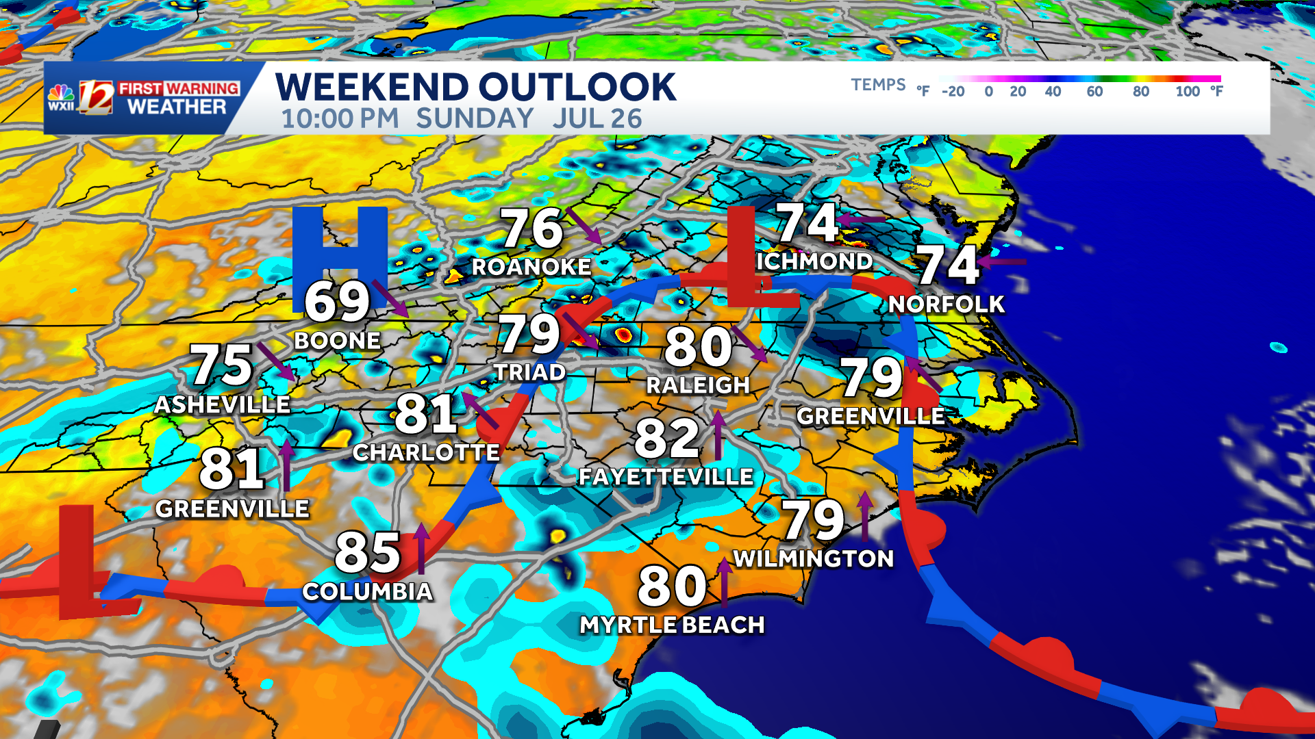 Rain, fog on Sunday early in North Carolina | Muggy 80s return, plus isolated severe storm threats