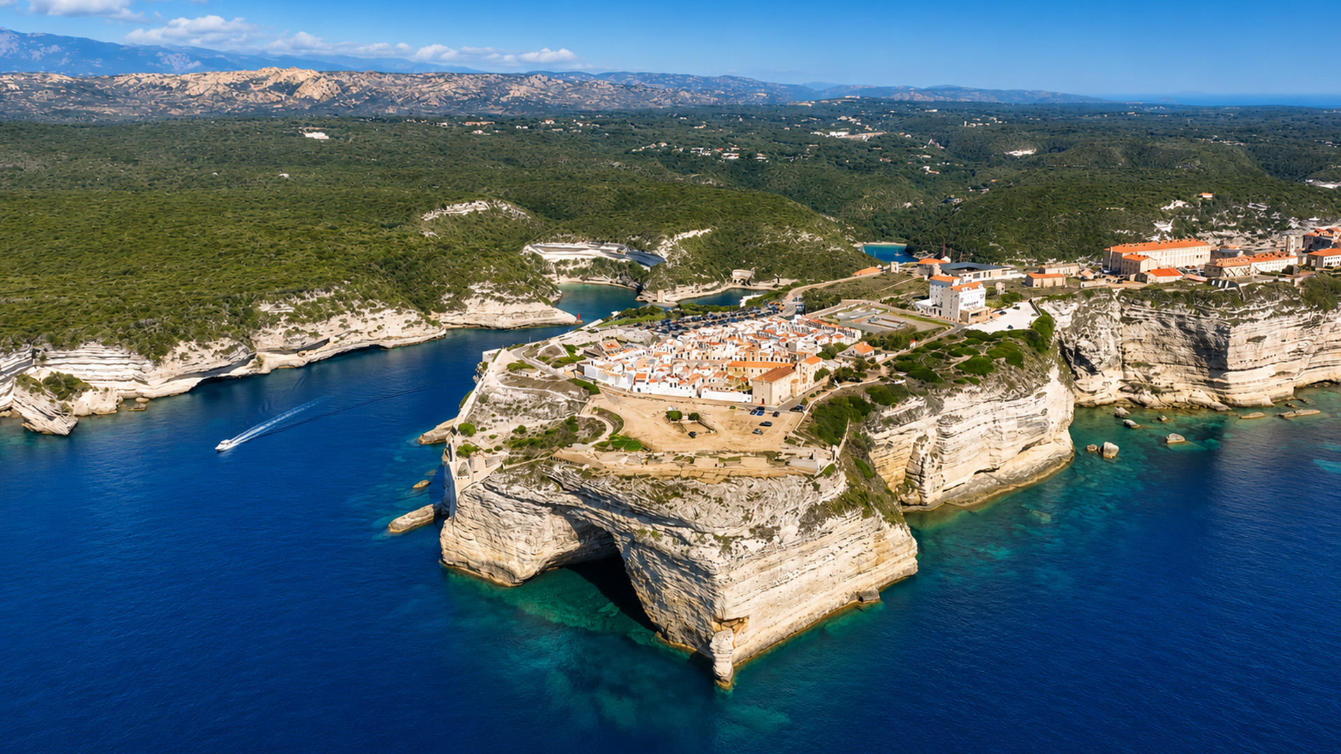 An island-like town above the sea