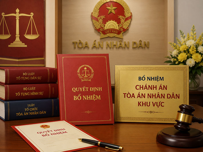 Bổ nhiệm nữ Chánh án và 1 Phó Chánh án khu vực tại Thanh Hóa, Quảng Ngãi