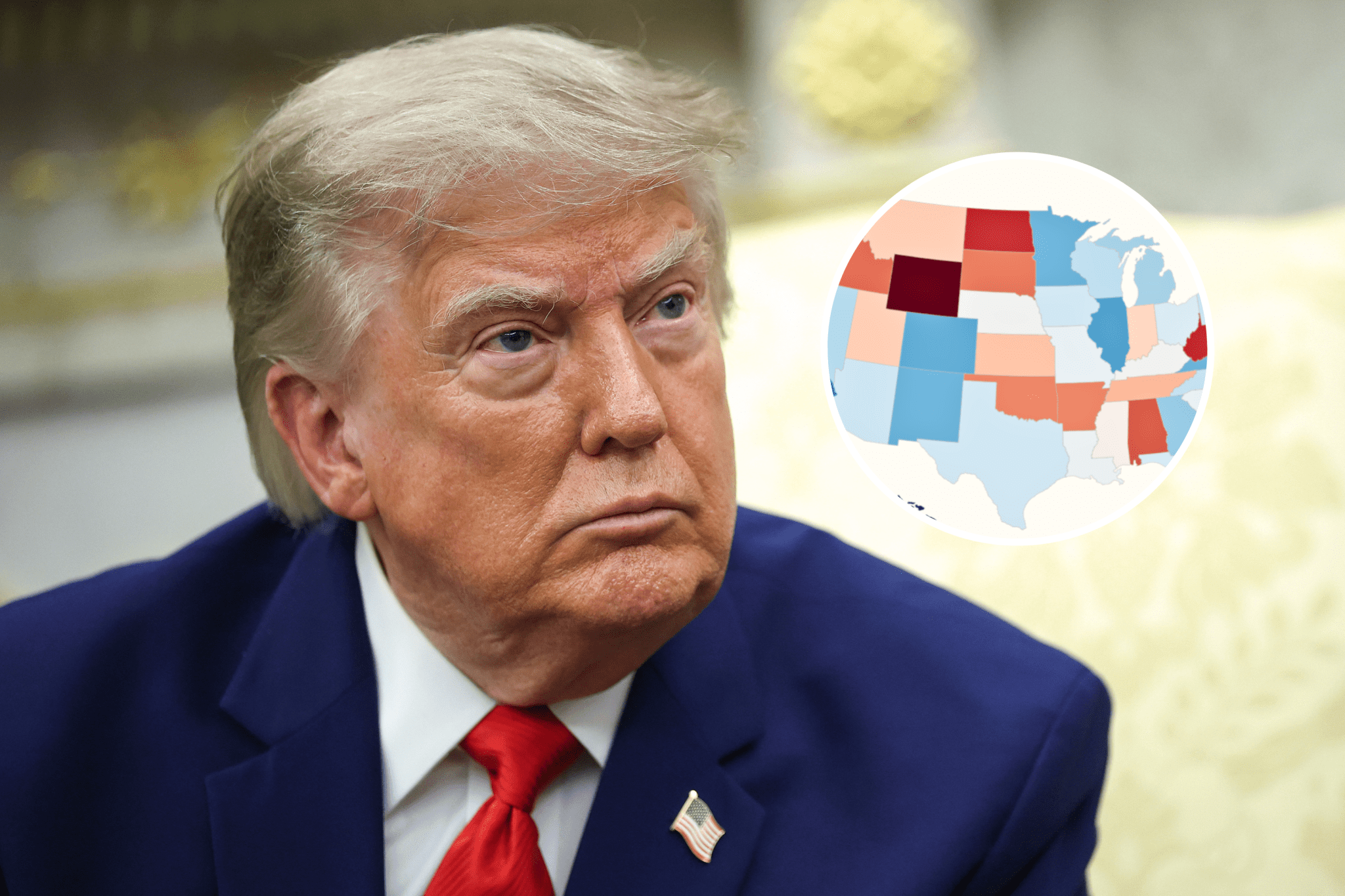 Map shows Trump’s approval rating in every state 100 days before midterms