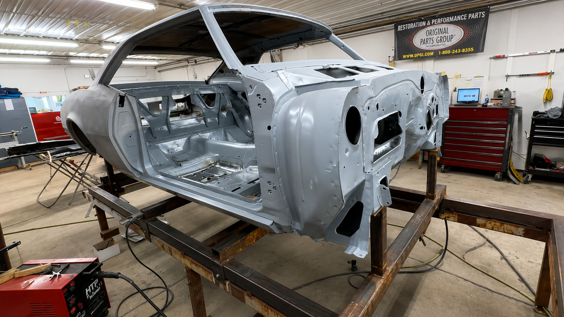 Camaro RS SS 350 restored to bare body shell