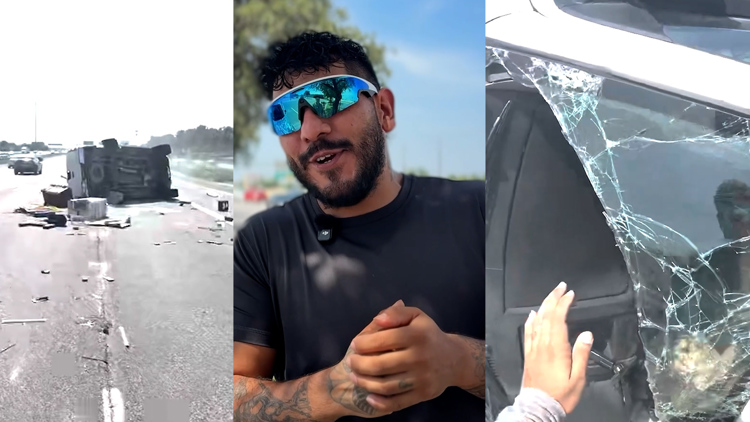 'Had to get people out' | Smart glasses capture video of good Samaritans jumping into action after rollover crash on Highway 90 near 151