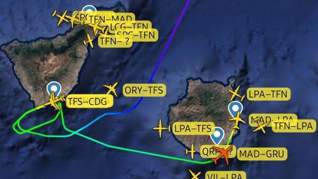 Caos aéreo en Tenerife: un vuelo con destino Brasil intenta aterrizar dos veces en el Aeropuerto del Sur y termina en Gran Canaria