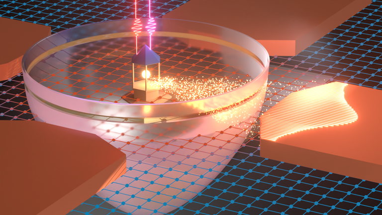 Physicists created an 'electron lighthouse' that steers current with light