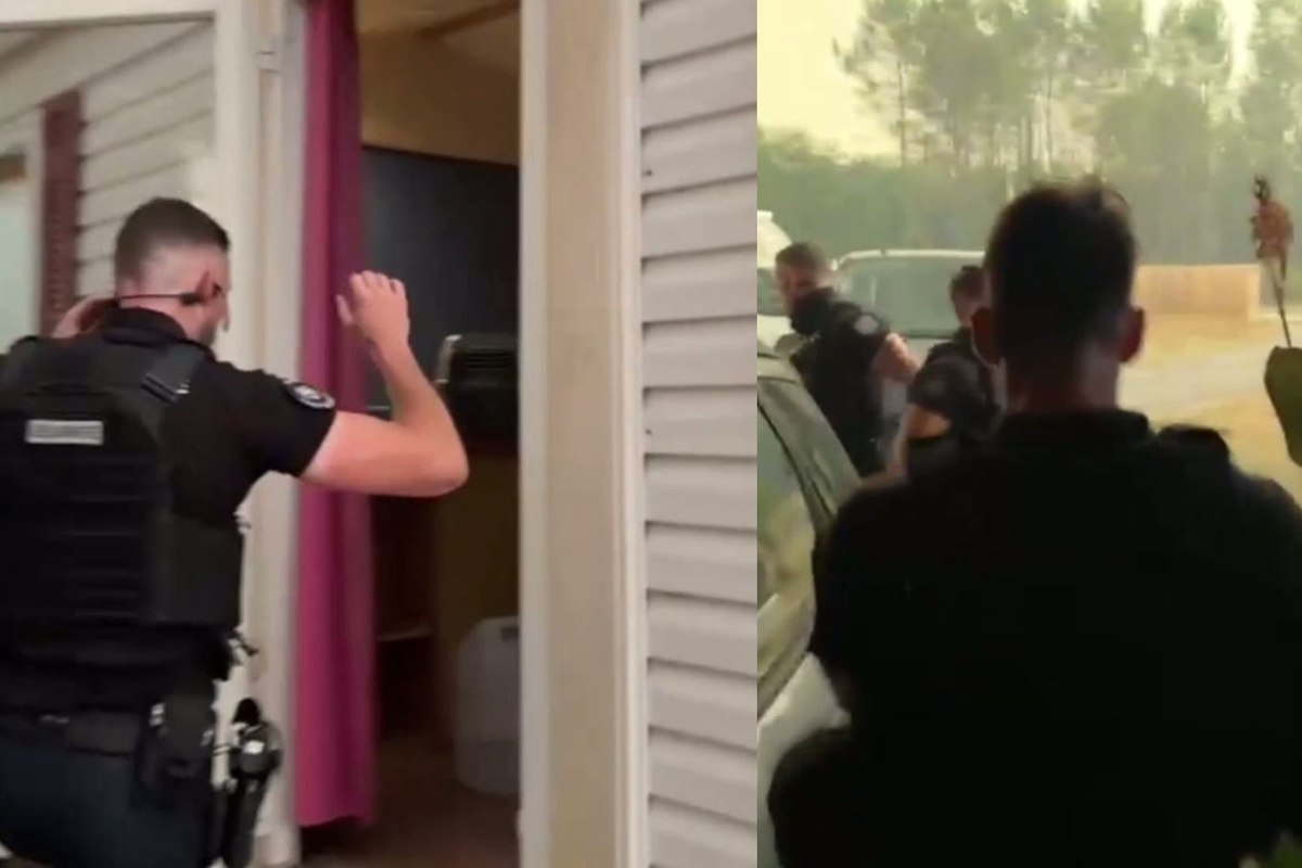 Video: Police evacuate family as France wildfires rage