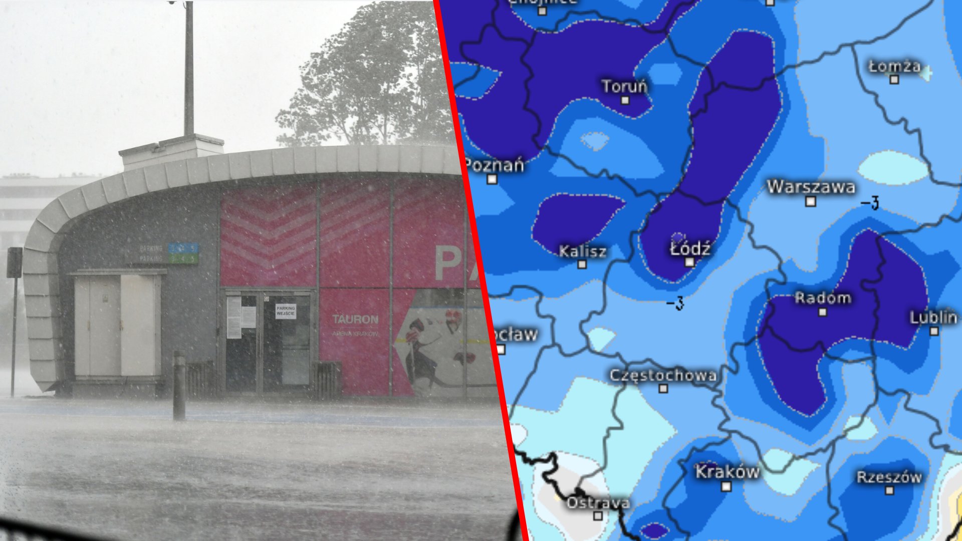 Uwaga na silne burze i obfite deszcze. Poniedziałek z groźną pogodą w ...