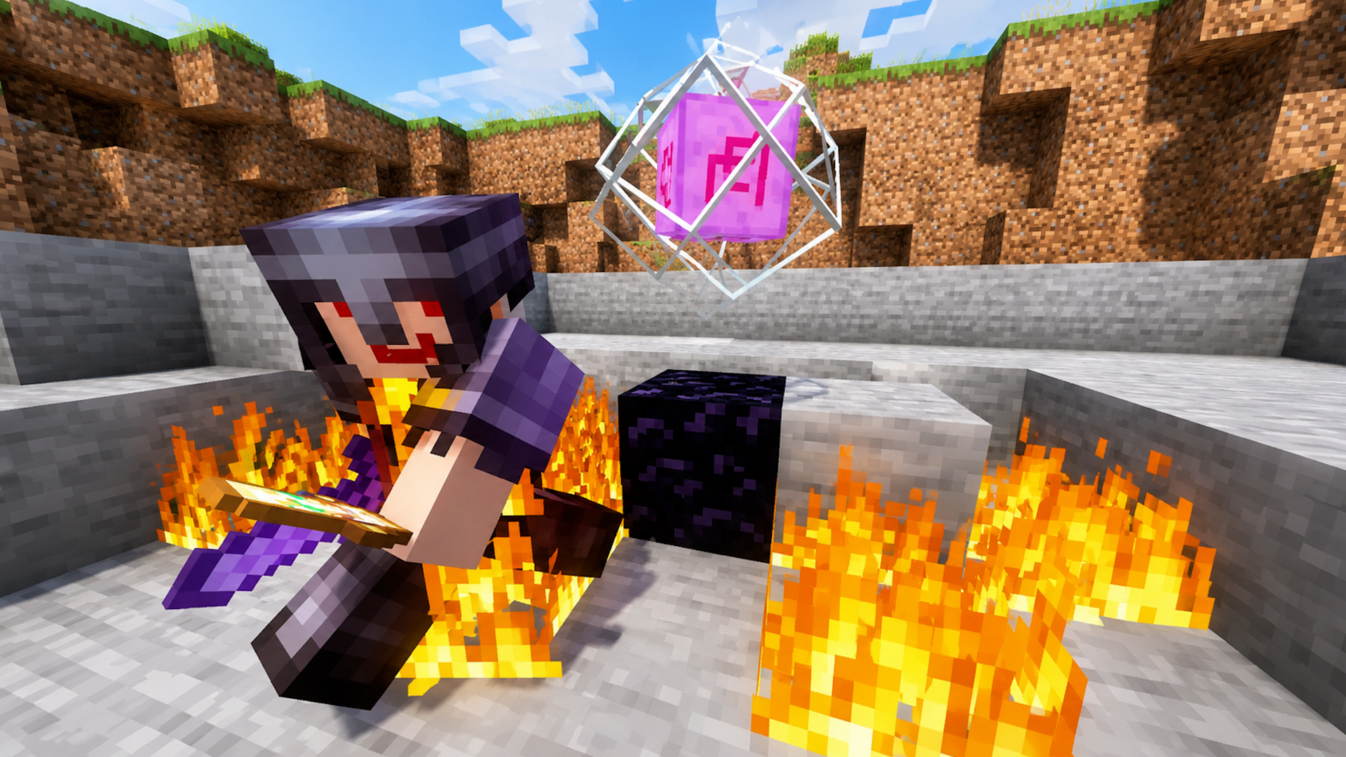 Testing crystal PvP strategies in Minecraft matches