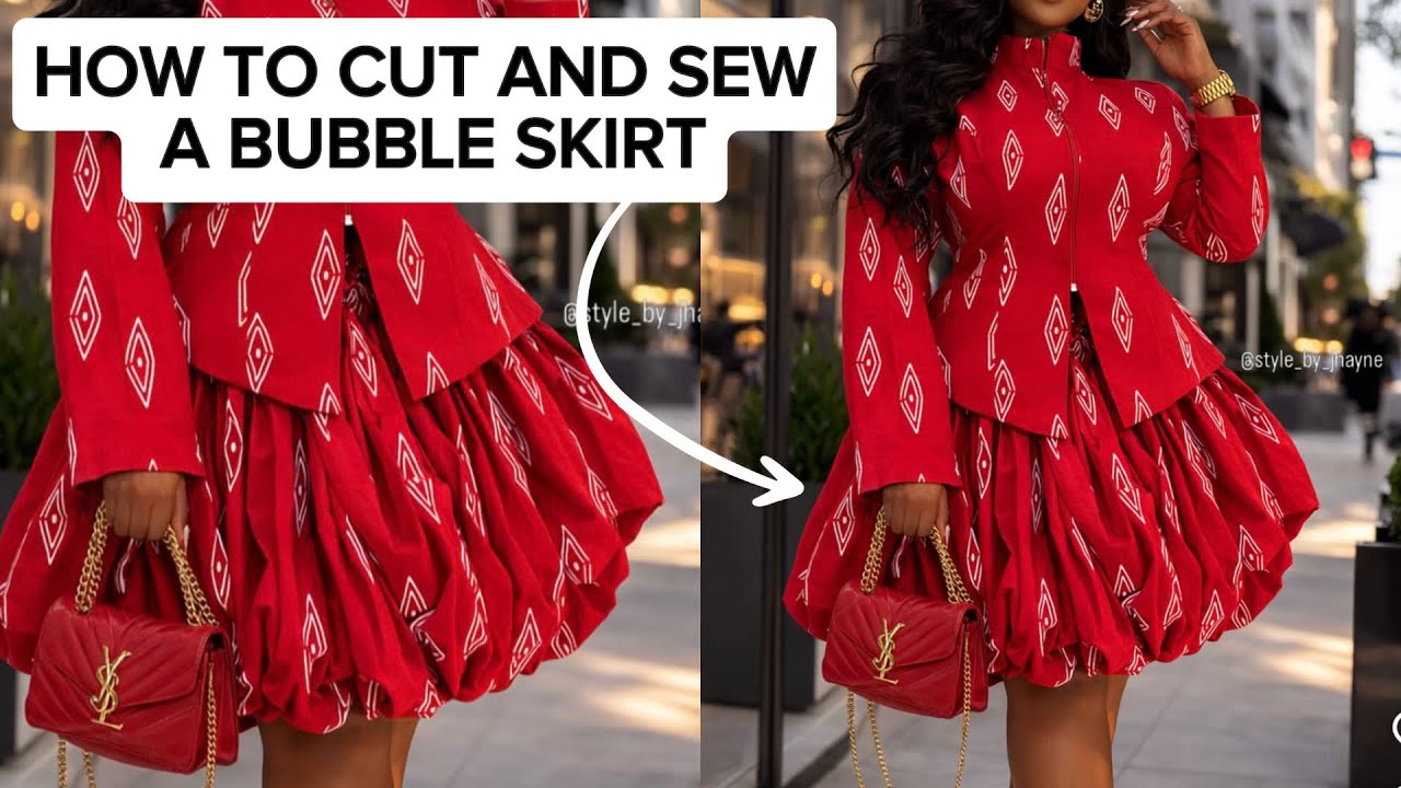 Create a stylish bubble skirt from scratch