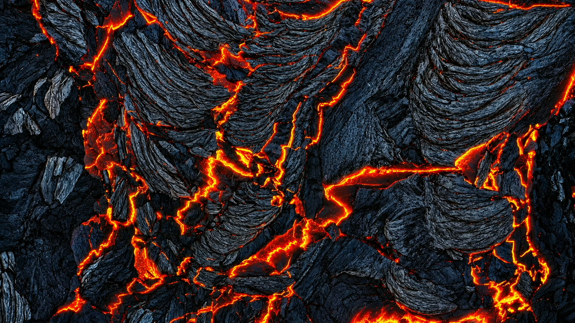 The mesmerizing patterns of cooling lava