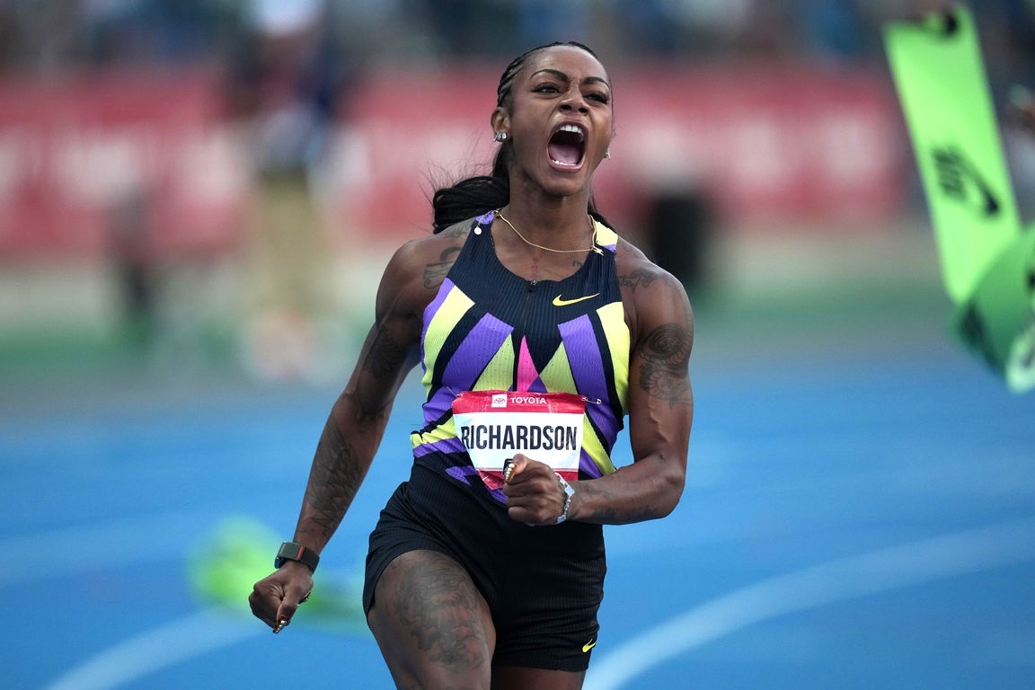 Sha’Carri Richardson celebrates blazing 100m victory at the USATF ...