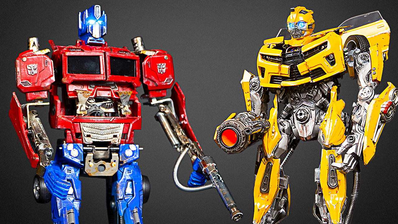 I turned two cars into two awesome transformers!