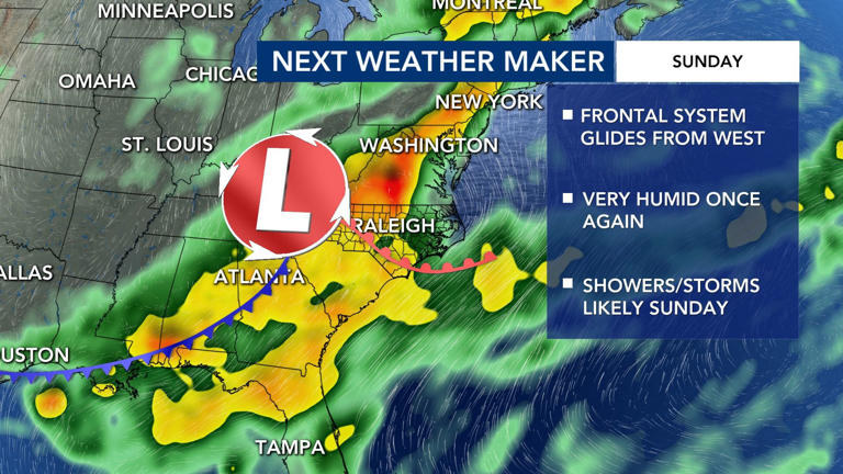 Hot with stray storms Monday; WRAL Weather Alert Day issued for Tuesday ...